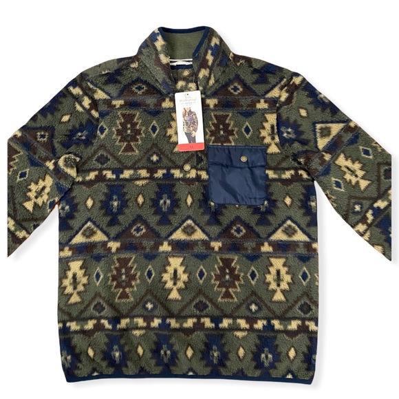 Weatherproof Vintage Aztec print Pullover Fleece - Picture 6 of 6